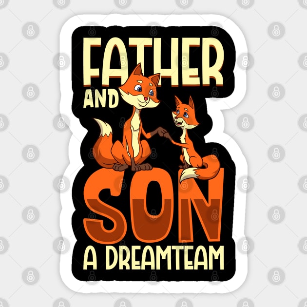 The dreamteam - father and son Sticker by Modern Medieval Design